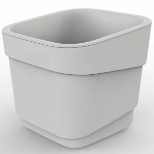 Горшок для цветов пластиковый 2,2л d-15,5см "Hills" молочный