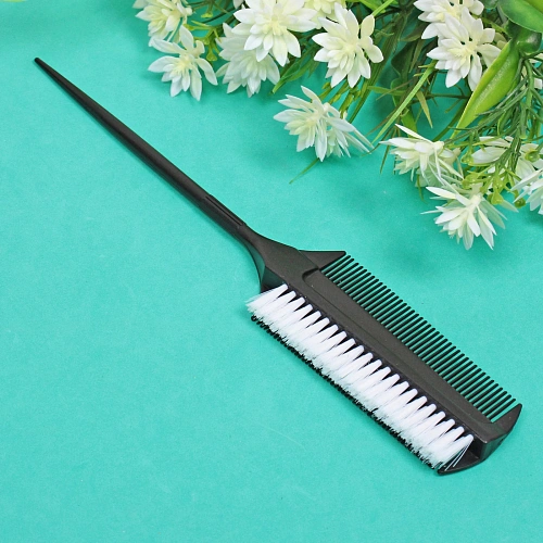 Кисточка для покраски и укладки волос в пакете Hair Beauty, двухсторонняя, цвет черный, 23,5см_4