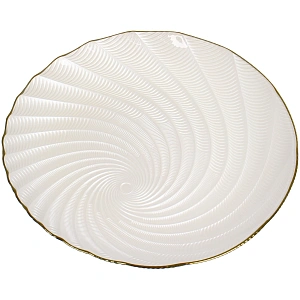 Тарелка стеклянная "Фьюжн" 27см перламутр