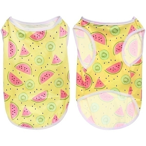 Майка для собак и кошек мелких и средних пород БРО на стиле, арбузики, размер ХL (длина спинки 36см, объем груди 43см, от 9 до 12кг)_4