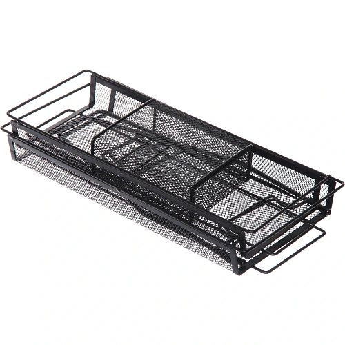 Этажерка настольная хозяйственная универсальная с боковым карманом ФАНАДЕРО, цвет черный, 411733см _3