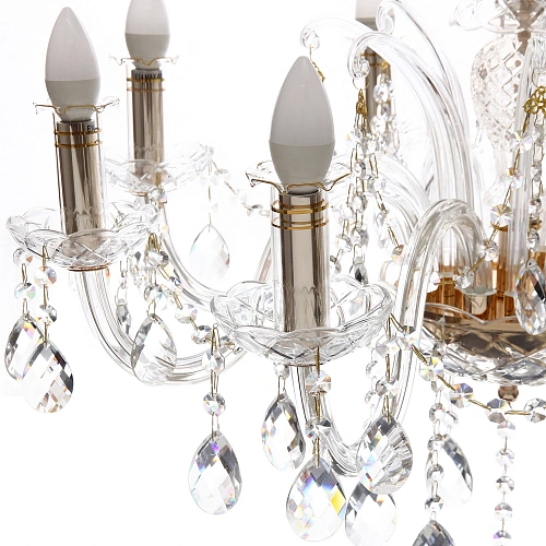 Люстра подвесная в стиле барокко Bottega 840Вт 25-S9014 со стеклянными основаниями_13