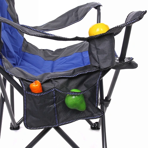 Кресло складное с подлокотниками до 120кг Турист 626395см серо-синее_15