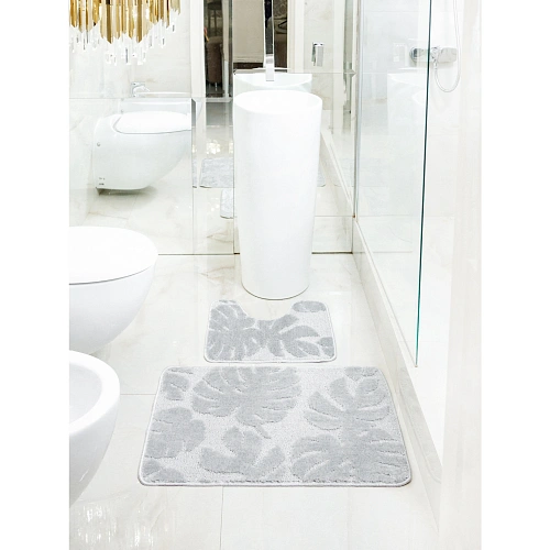Комплект ковриков для ванной и туалета My Crystal серия Gold 5080 и 4050 светло-серый_2