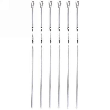 Набор шампуров 6 шт, длина 45 см, ширина 7 мм