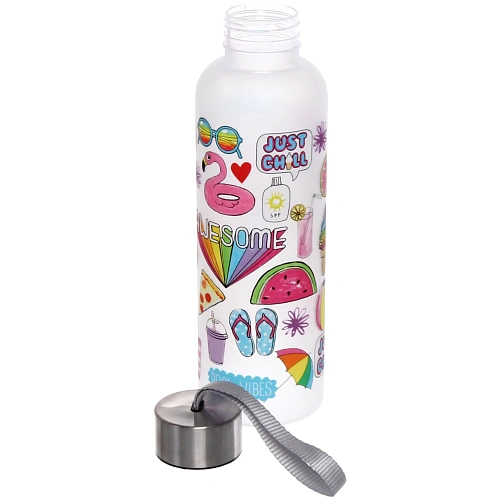 Бутылка питьевая пластиковая 600мл Летний микс, микс цветов_16