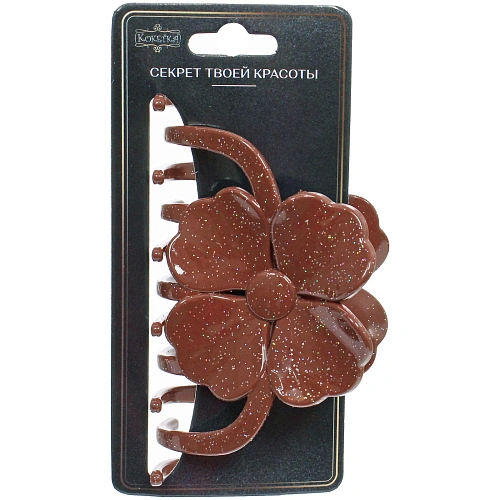 Заколка - краб для волос AKS - MANTANA, микс 6 цветов, цветок, 116см _14