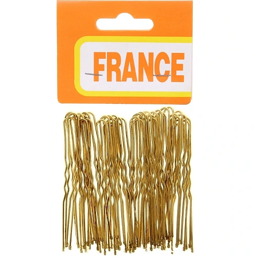 Шпильки для волос 40шт Классика, цвет золото 6см_5