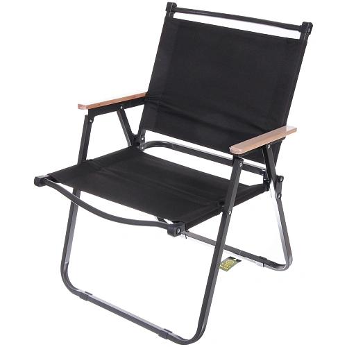 Кресло складное с подлокотниками до 100 кг SJ-0032, 55*53*78 см, цвет: чёрный, ТуристМастер