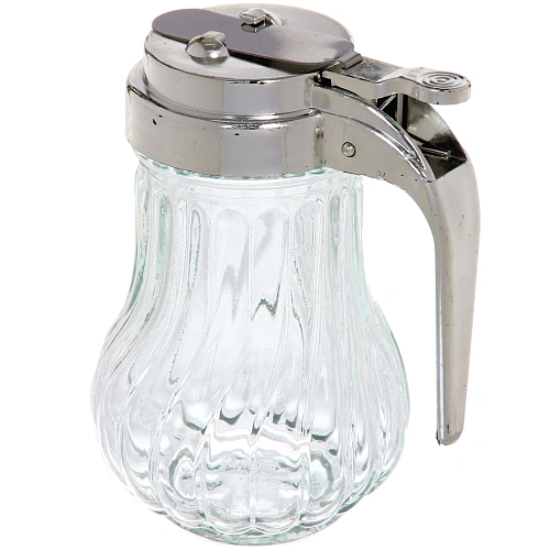 Сахарница стеклянная с дозатором крышка под металл_9