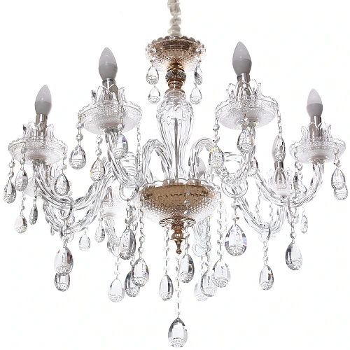 Люстра подвесная в стиле барокко "Buon gusto" 5*40Вт 60*55см 25-S9040 с стеклянными основаниями