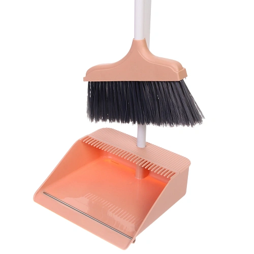 Набор для уборки, щетка для пола с совком Комфорт розовая 8012_3