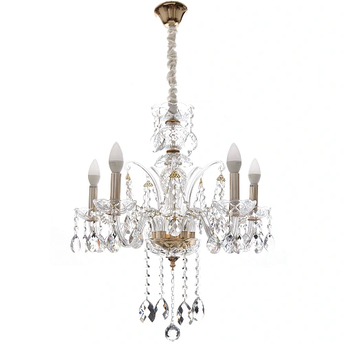 Люстра подвесная в стиле барокко Bottega 540Вт 25-S9014 со стеклянными основаниями_5