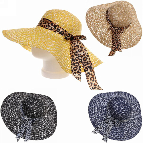Шляпа женская с широкими полями TiraMiSu- Стелла, микс 8 цветов, р58, ширина полей 14 см_2