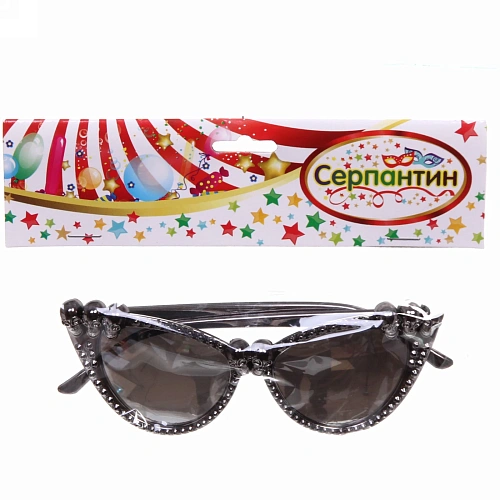 Очки карнавальные Страшное очарование (микс серебро и черный)_14