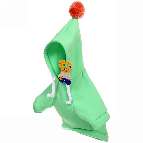 Кофта-толстовка для собаки Помпончик с капюшоном, размер XL (5640см) цвет мятный Ultramarine_8