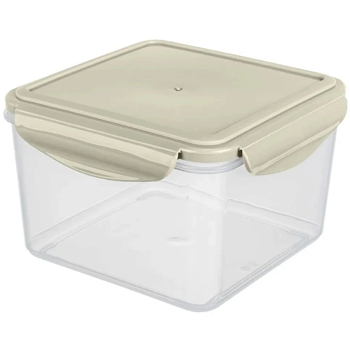 Контейнер для продуктов 1,6л "Smart lock" квадратный светло-серый 431160430