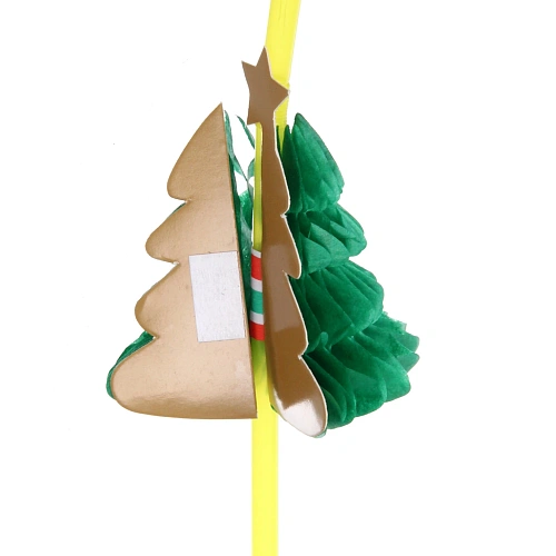 Трубочка для коктейля Ёлочка, 24 см, d-5 мм (набор 10 шт), микс_5