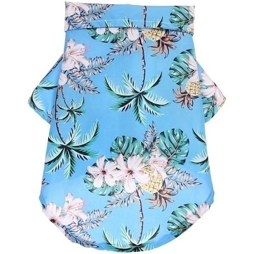 Рубашка для собак и кошек малых и средних пород СТИЛЬНЫЙ БРО, принт пальмы, размер XL_5