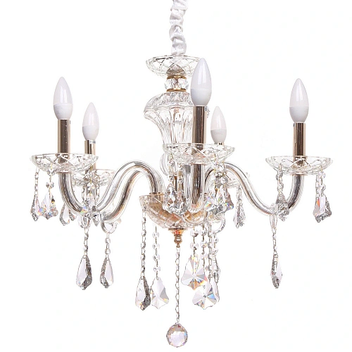 Люстра подвесная в стиле барокко Aroma 540Вт 25-S806 со стеклянными основаниями_12