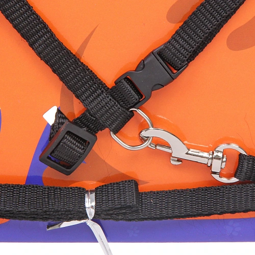 Шлейка с поводком Веселая прогулка 120см цвет черный Ультрамарин_4