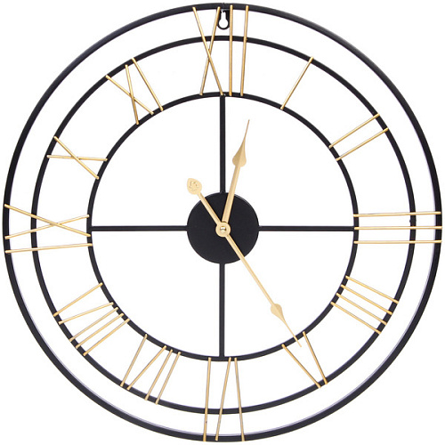 Часы настенные "LOFT HOME " 50см, желтые цифры