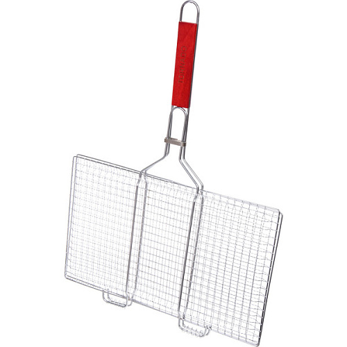 Решетка для гриля универсальная 42*26 см, h=2,5 см (длина с ручкой 57 см)