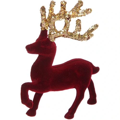 Фигурка новогодняя Зимний олень 954512 см, Рубин_3