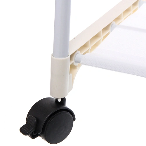 Вешалка гардеробная напольная на колёсах с полкой ПЕРФЕКТХАУС, цвет белый, нагрузка 15кг и 5кг на полку, 5542160см_6