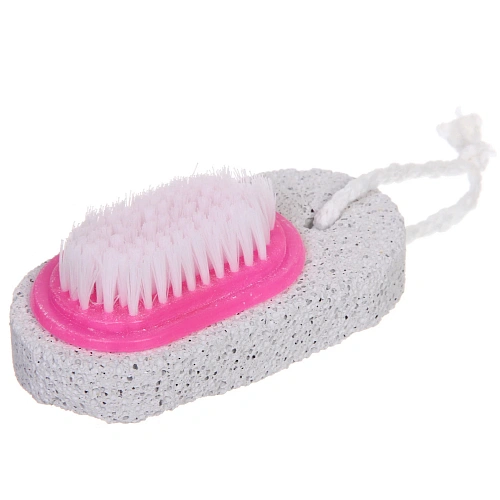 Пемза для ног Pedicure, со щеткой, форма овал, цвет в ассортименте, 8,84,31,5см 32-35гр✦_8