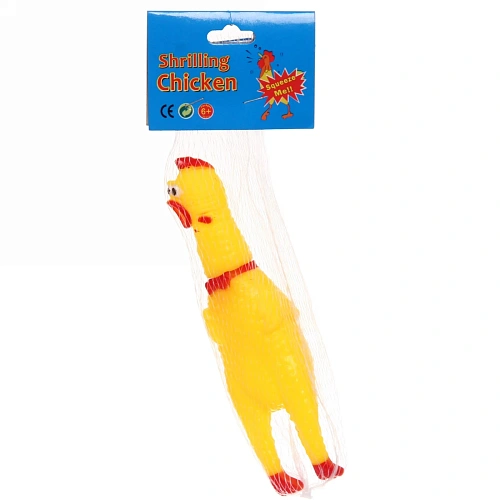 Игрушка для собаки Курочка 15см с пищалкой_6