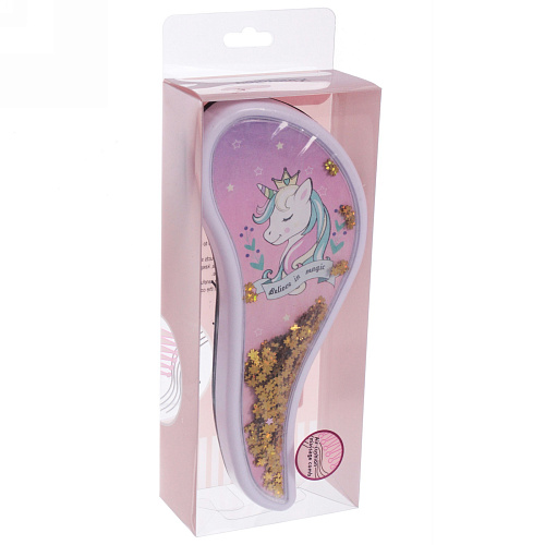 Расческа массажная Prestige - Единорожек Лили, микс 4 цвета, 819 (коробка PVC)_11