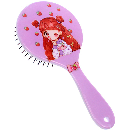 Расческа массажная детская Призма, девочки анимэ, микс 4 цвета, 1022 см (блистер Ultramarine)_6