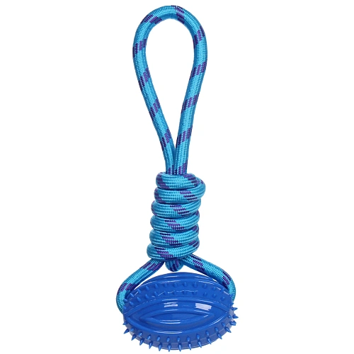 Игрушка-канат для всех пород собак Счастливый хвост!, цвет синий, 288,5см110гр_4