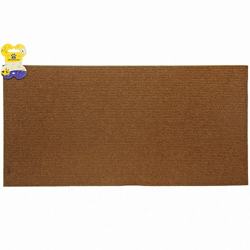 Когтеточка настенная с клейкой основой для кошек 60*30см "Счастливый хвост!", цвет коричневый