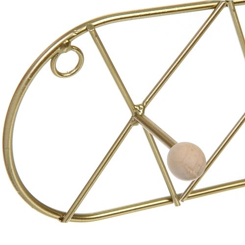 Ключница металлическая 5 крючков ЛОФТ ВОСТ, эбби, цвет золото, 4110,5см (лейбл Селфи)_6