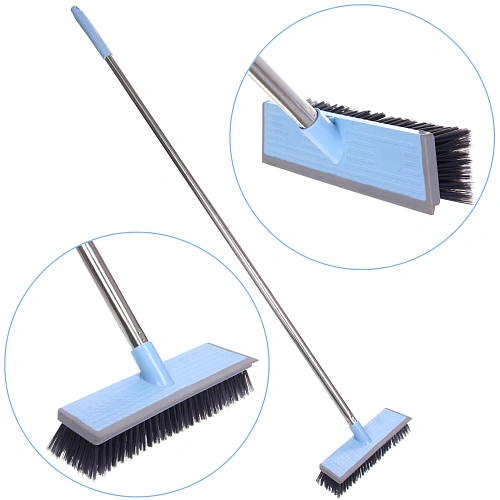 Щетка-скраббер для чистки пола с черенком 120см