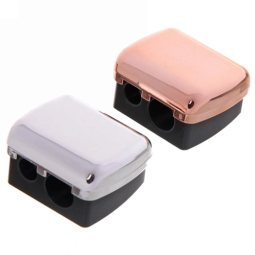 Точилка косметическая с крышкой в пакете, глянцевая, цвет микс, 3,53см_8