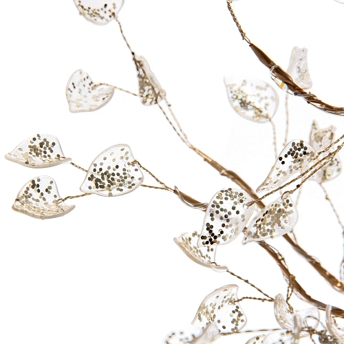 Дерево декоративное Зимнее чудо 50 cм, (с подсветкой на батарейках 2хАА), Золото_3