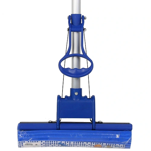 Швабра Селфи с губкой ПВА алюминевая ручка 120 см(отжим один ролик)_8