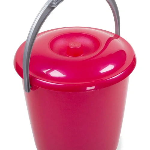 Ведро с крышкой Соло 7л перламутровое красное С632ККРА