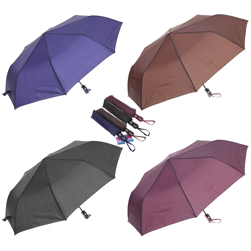 Зонт мужской полуавтомат "ESTETIK", микс 4 цвета, 8 спиц, d-95см, длина в слож. виде 40см●