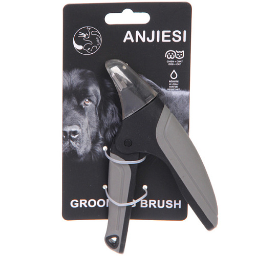 Когтерез - гильотина для животных ПРЕМИУМ - МОЙ БРО, прорезиненная ручка, цвет серыйчерный, 915см _3