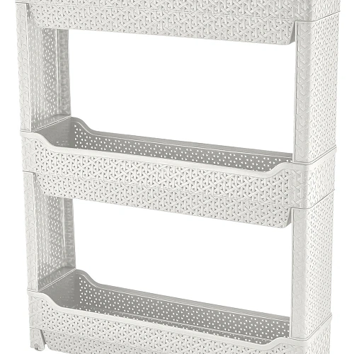 Этажерка универсальная "Wenge" узкая 3-секционная, 595х135х690мм (светло-серый)