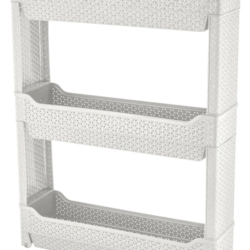 Этажерка универсальная "Wenge" узкая 3-секционная, 595х135х690мм (светло-серый)