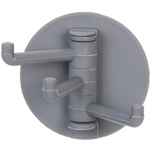 Крючок настенный многофункциональный на липкой основе ИДЕЯДОМА, цвет серый, нагрузка 1кг76см (пакет с подвесом)_4