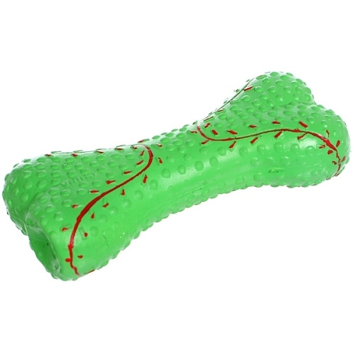 Игрушка резиновая для собак с пищалкой МОЙ БРО, косточка, цвет зеленый, 1363см (лейбл)_4