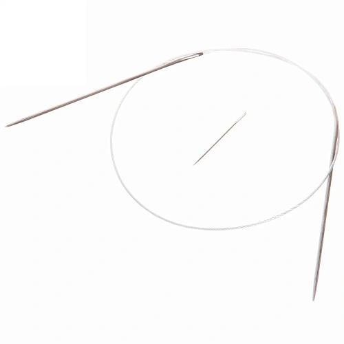 Спицы вязальные круговые стальные №14 80см + иголка_6