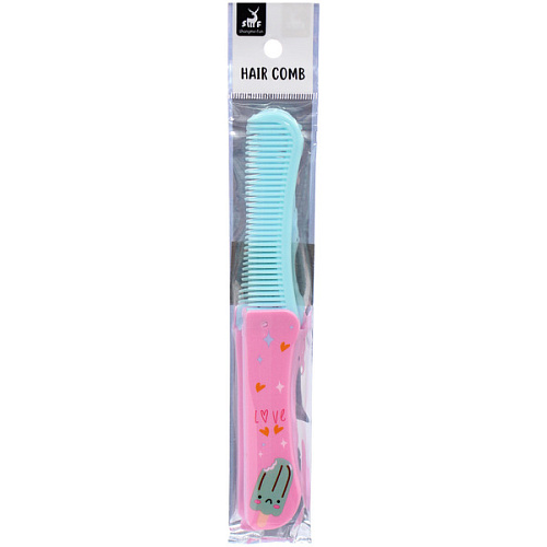 Расческа детская складная РОЗОВОЕ ОБЛАКО, пончик, 19,52,510см (пакет с подвесом)_4