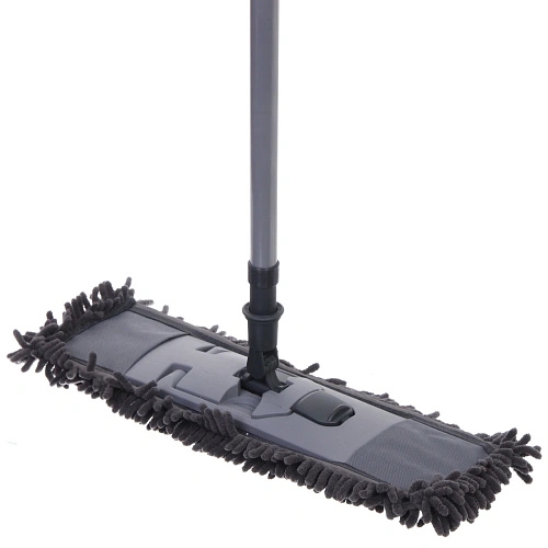 Швабра Селфи с насадкой из микрофибры, насадка 100гр ,букли Gray _5